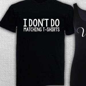 I don't do Matching Black Mens T-Shirt